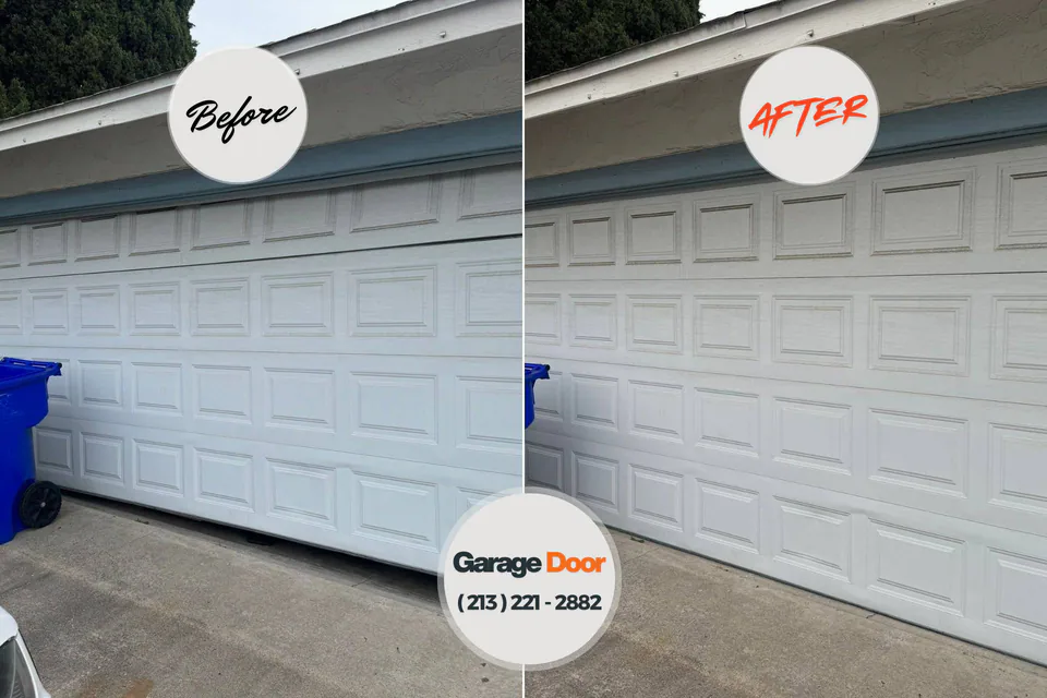 Before and after: garage door company Huntsville, TN